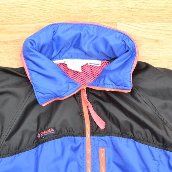 Columbia Sportwear Mens S Hooded Windbreaker Colorblock Radial Sleeve 1990s - Picture 3 of 8